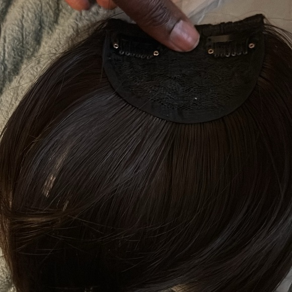 Front Fringe Clip in Hair Extensions One Piece Straight Fringe Hair Piece - Picture 5 of 5